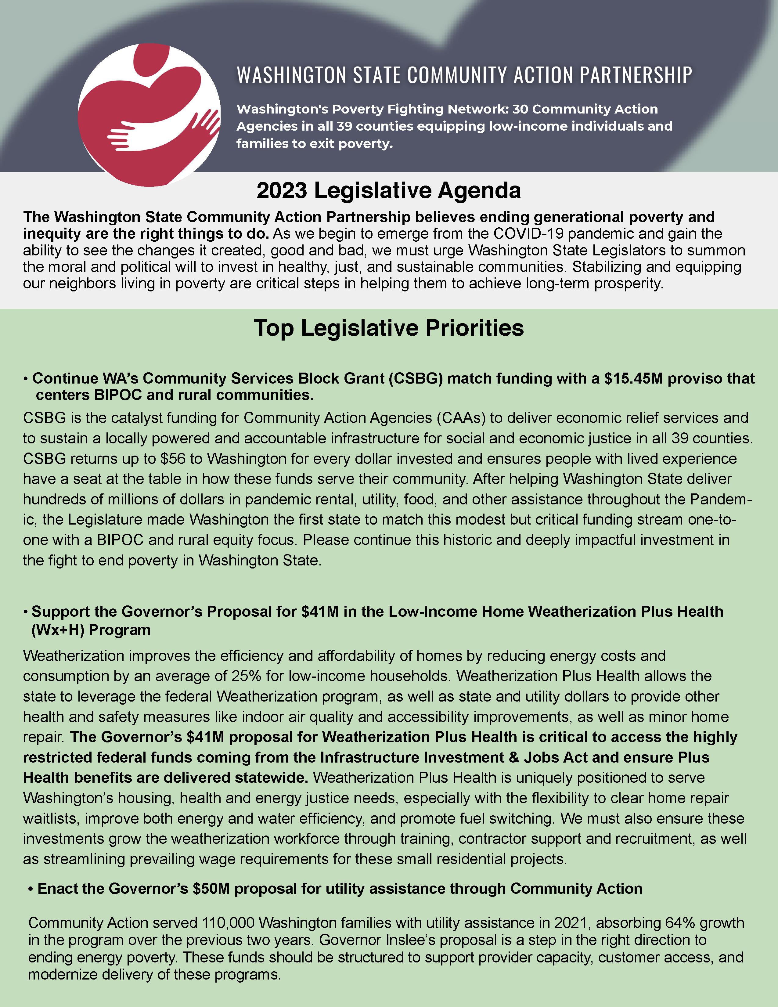 2023 Legislative Agenda